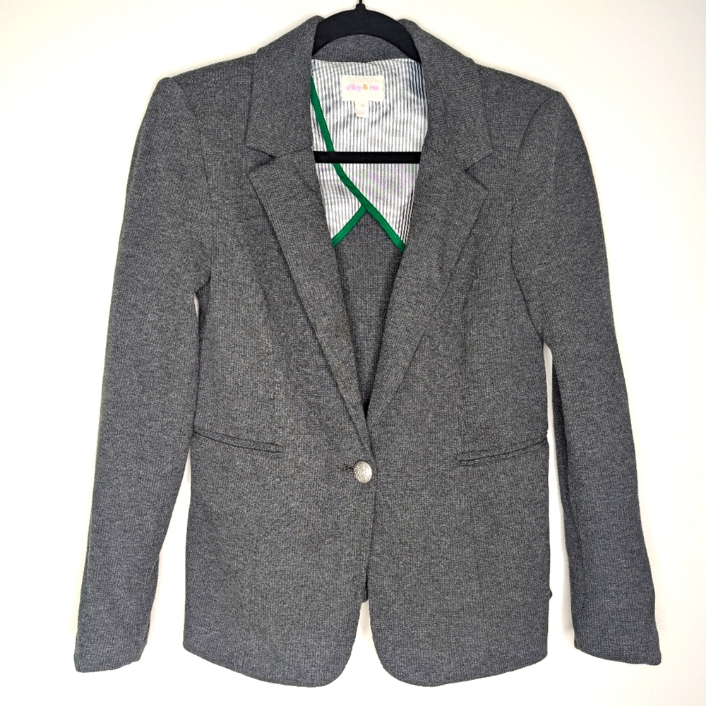 Riley & Rae Women's Harlow Blazer Gray Small